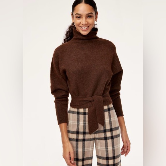 Wilfred Lorin Brown Alpaca Wool Blend Sweater Size XS - Picture 9 of 10